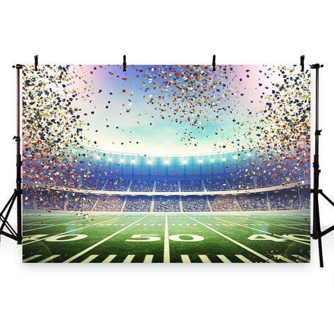 Football Field Night Stadium Photo Booth Backdrops G-261