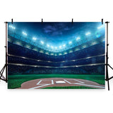 Baseball Ballpark Night Spoitlight Sports Game Stadium Backdrop for Photography G-280