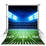 Football Field Spotlights Night Stadium Sports PhotoBackdrops G-296