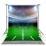 Stadium Green Grass Lights Sports Backdrop G-373