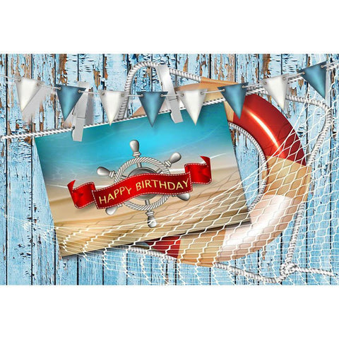 Birthday Party Backdrops Beach Background Blue Backdrops G-440