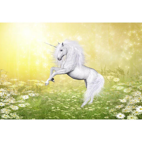 Unicorn Green Grass Flower Photo Studio Backdrop G-545