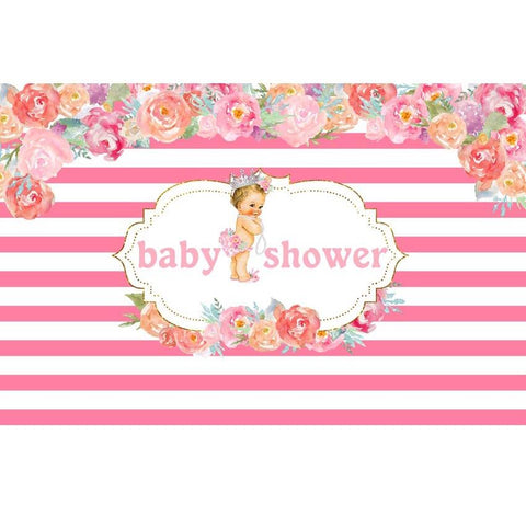 Baby Show Backdrops Flowers Backdrops  Pink Background G-637