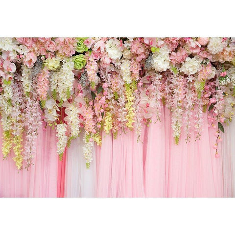 Wedding Backdrops Flowers Backdrops Pink Background G-653