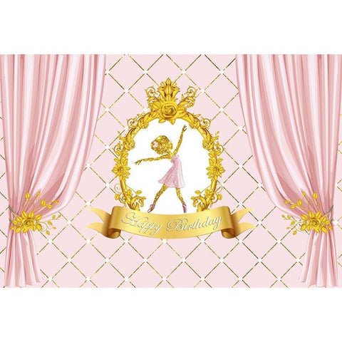 Birthday Backdrops Pink Backdrops Princess Background G-700