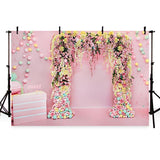 Wedding Backdrops Pink Backdrops Flowers Backgrounds G-737