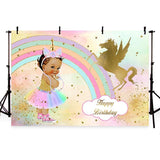 Princess Birthday Rainbow Unicorn for  Photos G-753