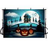 Festival Backdrops Halloween Pumpkin Lantern Background G-797