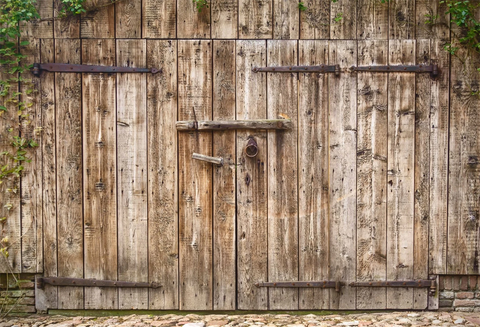 Puerta Antigua de Granero de Madera Desgastada Telón de Fondo para la Foto GC-93