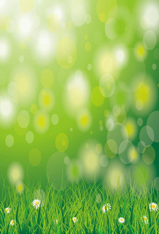 Green Grass Spring Bokeh Photography Backdrop  GC-104