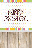 Happy Easter Ploka Dots Wood Floor Backdrops for Studio GE-007