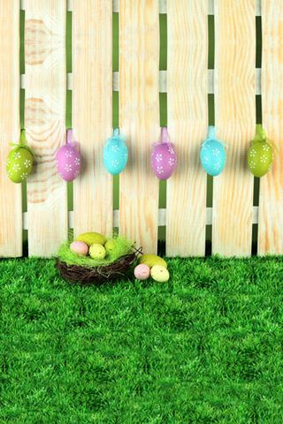 Easter Eggs Spring Green Grass Backdrop for Party Photography GE-020