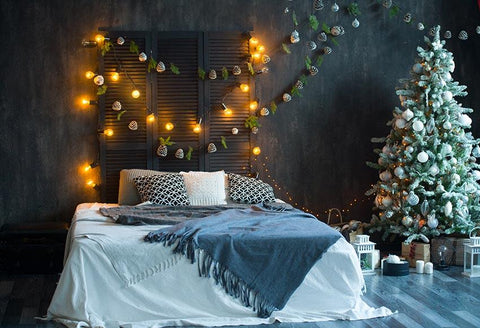 Cama de Madera Árbol de Navidad Fondo para Decoración de Navidad GX-1067