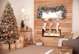 Árbol de Navidad Regala Calcetines Telón de Fondo de Interior Habitación Decoración GX-1093