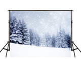 Winter Backdrops Snowy Backdrop Pine Background HJ02699