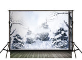 Winter Backdrops Snowy Backdrop White Background HJ02713