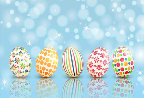 Easter Backdrops Blue Backdrops Colored Eggs Backgrounds