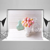 Baby Shower Birthday Candy Bike Photography Backdrop HJ03546