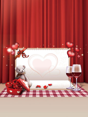 Festival Backdrop Valentines Backdrop With Rose Backdrops J02859