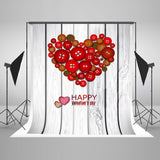 Festival Backdrops Valentine Day Background Wood Backdrops J02978