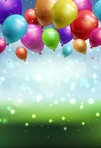 Fondo Fotográfico para Decoración de Cumpleaños de Globos Bokeh J03147