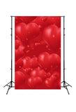 Valentine's Day Love Heart Red Backdrop for Photo Studio J03218