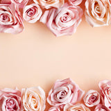 Valentine's Day Flowers Brown Photography Backdrop J03229