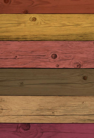 Fondo Decorativo para Fotografía de Pared de Madera Colorida J03795-1