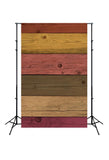 Fondo Decorativo para Fotografía de Pared de Madera Colorida J03795-1