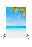 Blue Ocean Beach Sky Summer Backdrop for Photo Studio J04081