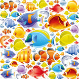 Ocean Fish  Cartoon Children Photography Backdrop  J04538