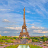 Eiffel Tower Paris Landmarks City View Photo Booth Backdrop J05491