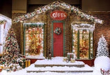 Christmas  Gifts  Gingerbread House Photography Backdrops KAT-28