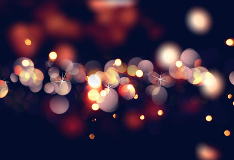 Bokeh Lights Sparkle Black Photography Backdrop M106