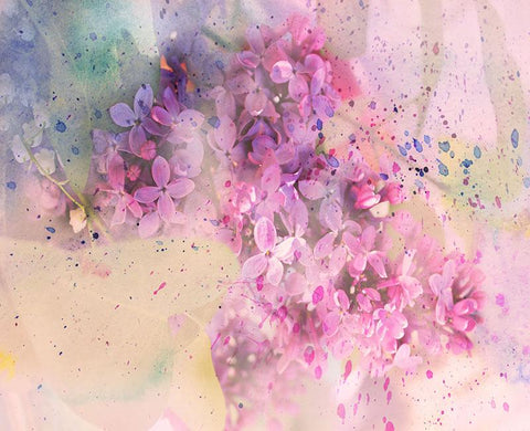 Close Shot of Lavender Watercolor Spots Artistic Photography Backdrop NB-068