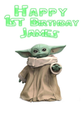 Bebé Tema de Yoda Cumpleaños Telón de Fondo para Fotografía G-2