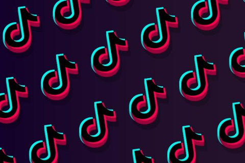 Repetido Tik Tok Logo Fondo Negro para Fotografía TT008