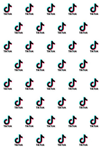 Repetido Tik Tok Logo Blanco Telón de Fondo para Fotografía TT009