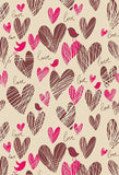 Hearts Birds Backdrop Brown Photogrfaphy Backdrop S-2647