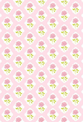 Flowers Backdrop Roses Pink Color Background S-2663