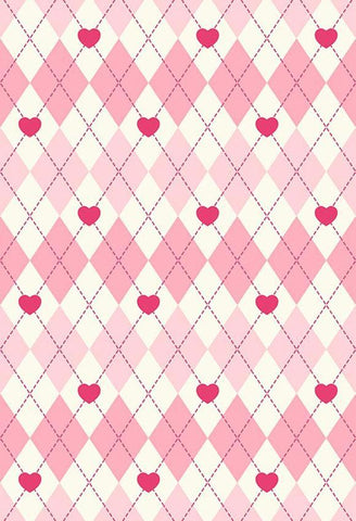 Plaid Backdrop Pink Background S-2835