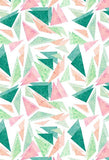 Polka Dot Printed Backdrops Triangles Background Pink And Green Backdrops S-2851