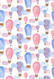 Polka Dot Printed Backdrops Balloons Background Pink And Blue Backdrop S-2856