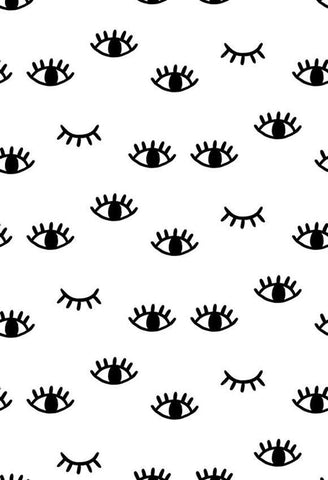 Polka Dot Printed Backdrop Eyes Backdrop White Backgrounds S-2867