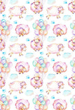 Balloons Backgrounds Sheep Backdrop Pink Backdrop S-2870