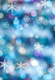 Bokeh Snowflake Winter Backdrop for Photography S-2904