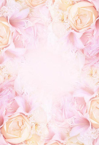 Flowers Backdrop Pink Backgrounds S-3006