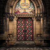 Castle Door Medieval Backdrops Vintage Middle Age Backgrounds S-3058