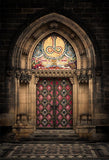 Castle Door Medieval Backdrops Vintage Middle Age Backgrounds S-3058