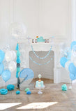 Birthday Party Background Cake Backdrop Blue Backdrop S-3080